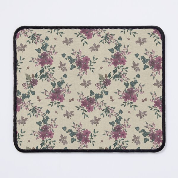 Item preview, Winter Watercolor Burgundy Floral Woodland Botanical Fabric designed and sold by Designs by christel_treiber.
