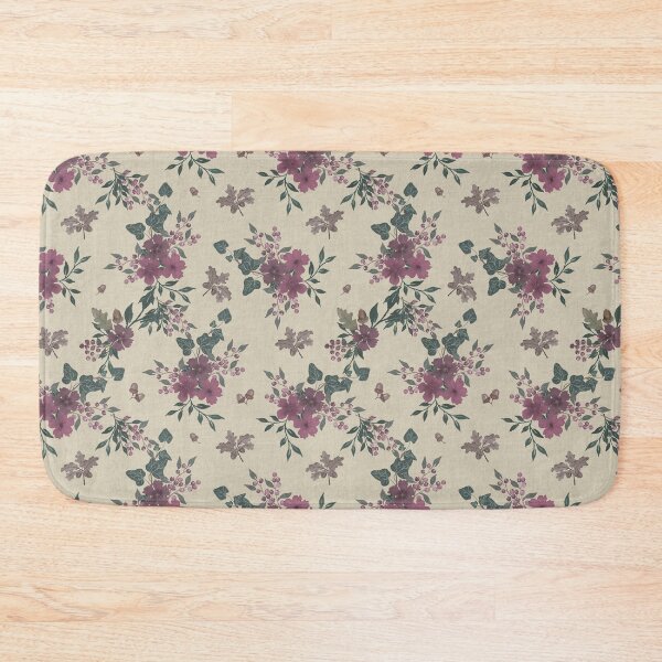 Item preview, Winter Watercolor Burgundy Floral Woodland Botanical Fabric designed and sold by Designs by christel_treiber.
