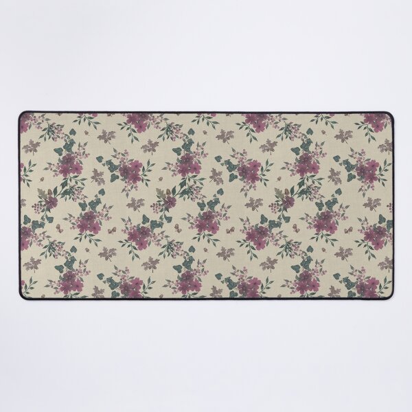 Item preview, Winter Watercolor Burgundy Floral Woodland Botanical Fabric designed and sold by Designs by christel_treiber.