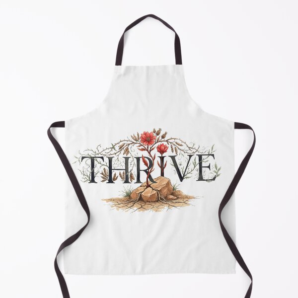 Item preview, THRIVE Desert Art Resilient Plant Cracked Earth Typography designed and sold by Presshue.