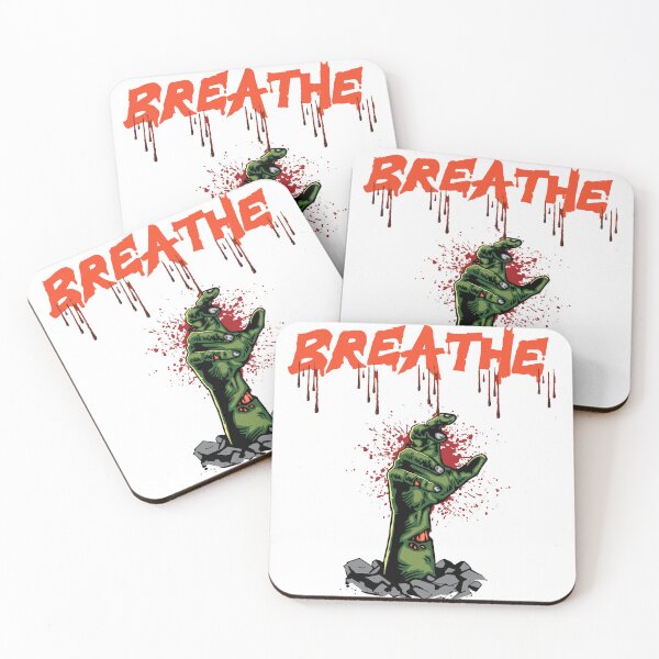 Item preview, Ironic Zombie Hand Breathe Horror Graphic Design designed and sold by GraphixByHub.