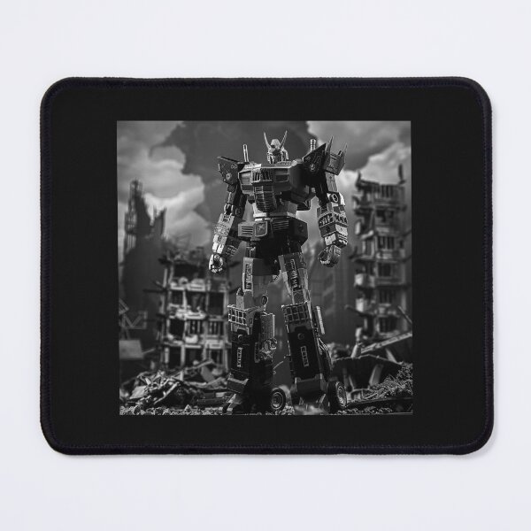 Item preview, Black and White Giant Mech Robot Apocalypse Art designed and sold by inkoutninja.