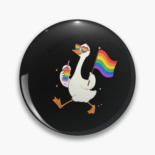 Item preview, Ally Goose On-the-Loose Rainbow Flag Funny LGBTQ Pride Month Comfort Colors designed and sold by FrankIsabel.