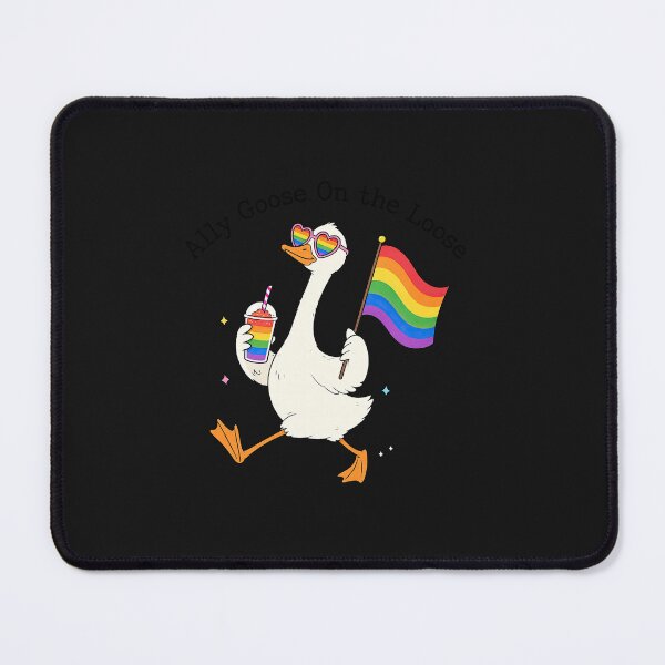 Item preview, Ally Goose On-the-Loose Rainbow Flag Funny LGBTQ Pride Month Comfort Colors designed and sold by FrankIsabel.