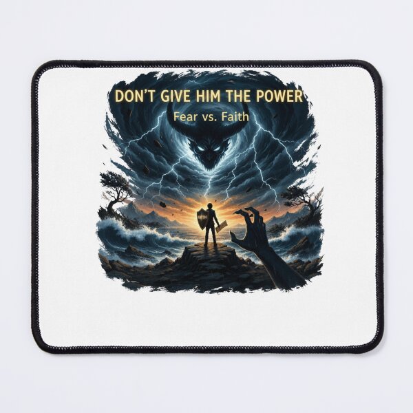 Item preview, Faith Over Fear – Don't Give Him the Power | Christian Spiritual Warfare Graphic designed and sold by TheDailyCross1.