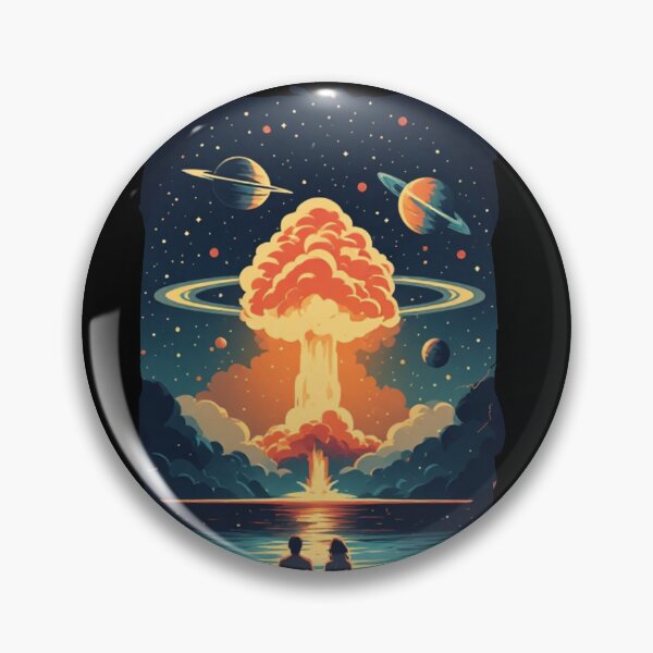 Item preview, Love at the End of the Universe | Retro Cosmic Apocalypse Art designed and sold by halibutgoatramb.