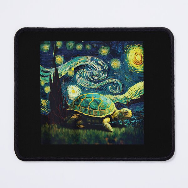 Item preview, Cute Turtle Painting for Lover Van Gogh Art Starry Night Sky designed and sold by Littermin.