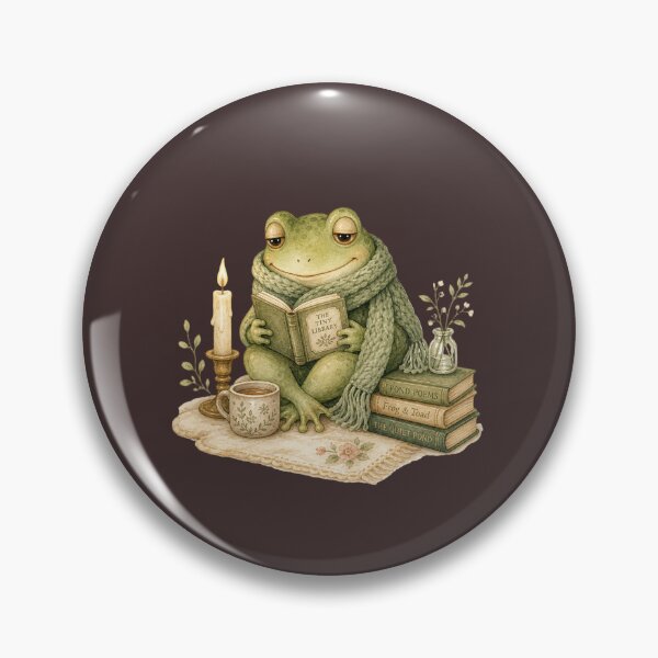 Item preview, Cozy Library Frog Reading Frog designed and sold by The Silly goose country club.