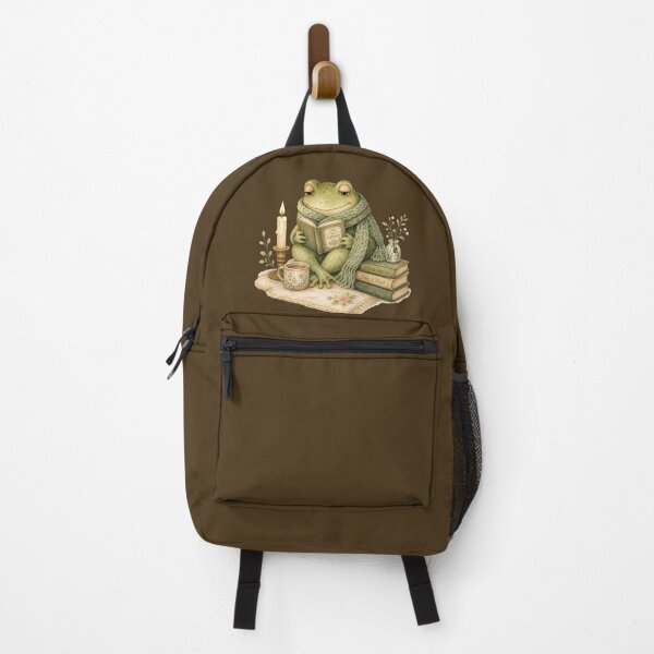 Item preview, Cozy Library Frog Reading Frog designed and sold by The Silly goose country club.