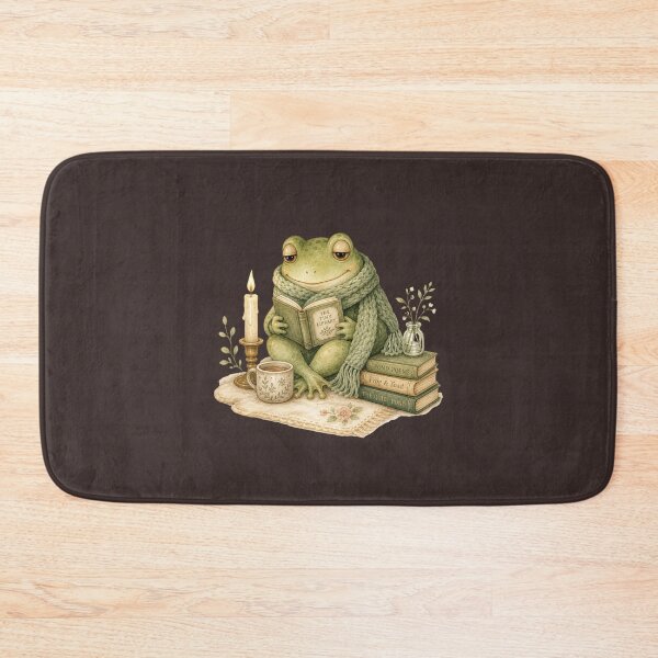 Item preview, Cozy Library Frog Reading Frog designed and sold by The Silly goose country club.