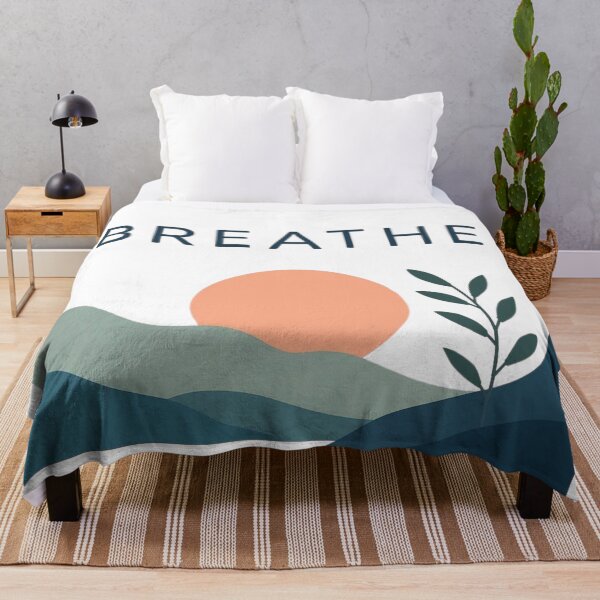 Item preview, Breathe Minimalist Landscape Art - Calm Botanical Boho Design designed and sold by GraphixByHub.