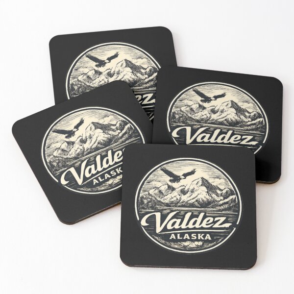 Item preview, Valdez Alaska - mountains and eagle designed and sold by DamioPolArt.