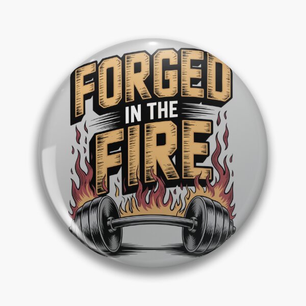 Item preview, Forged In The Fire - Gym Motivation Shirt designed and sold by Hadamah.