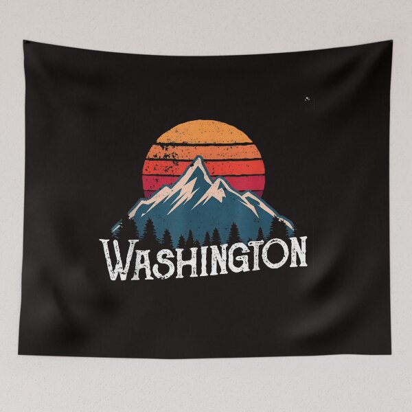 Item preview, Washington Retro Sunset Vintage | Evergreen State Outdoor Adventure Design designed and sold by ronakris009.