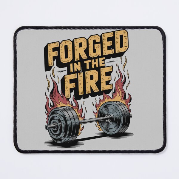 Item preview, Forged In The Fire - Gym Motivation Shirt designed and sold by Hadamah.