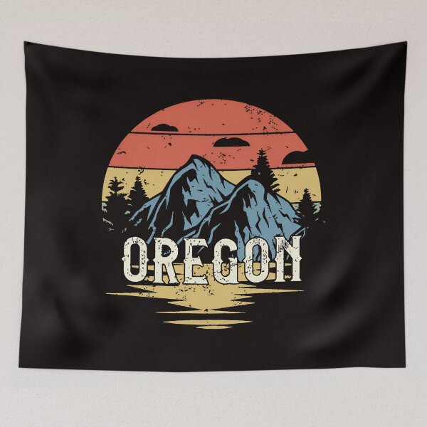 Item preview, Oregon Forest Sunset Retro Vintage | Pacific Northwest Nature Adventure Design designed and sold by ronakris009.
