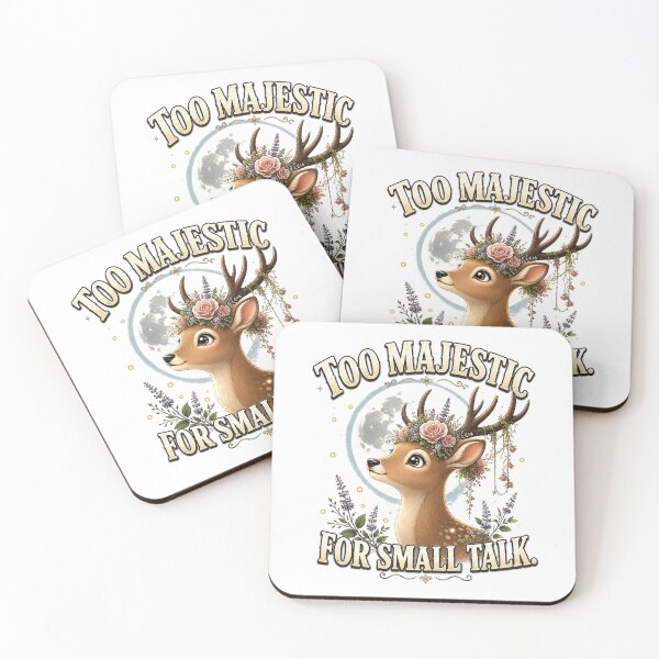 Item preview, Floral Deer Introvert Antisocial Nature Gift designed and sold by Gentlestate.