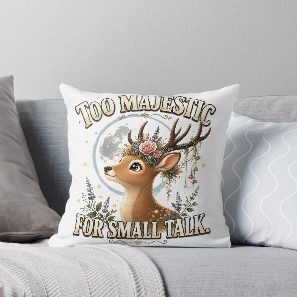 Item preview, Floral Deer Introvert Antisocial Nature Gift designed and sold by Gentlestate.