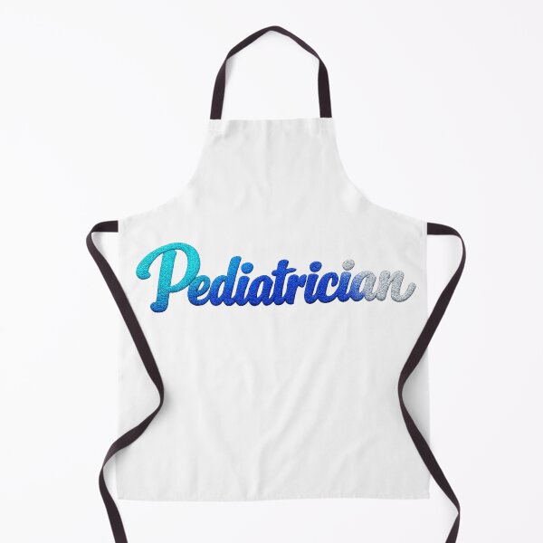 Item preview, Pediatrician Script Typography Logo | Blue Gradient Embroidered Text Design designed and sold by Zebaiche.
