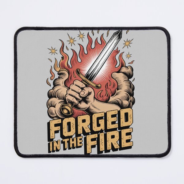 Item preview, Forged In The Fire - Gym Motivation Shirt designed and sold by Hadamah.