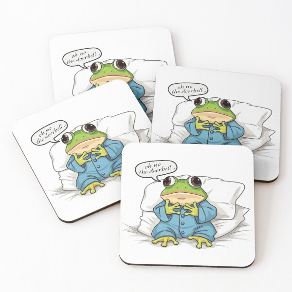 Item preview, Oh No The Doorbell Funny Frog Meme designed and sold by BeautifulVibe.