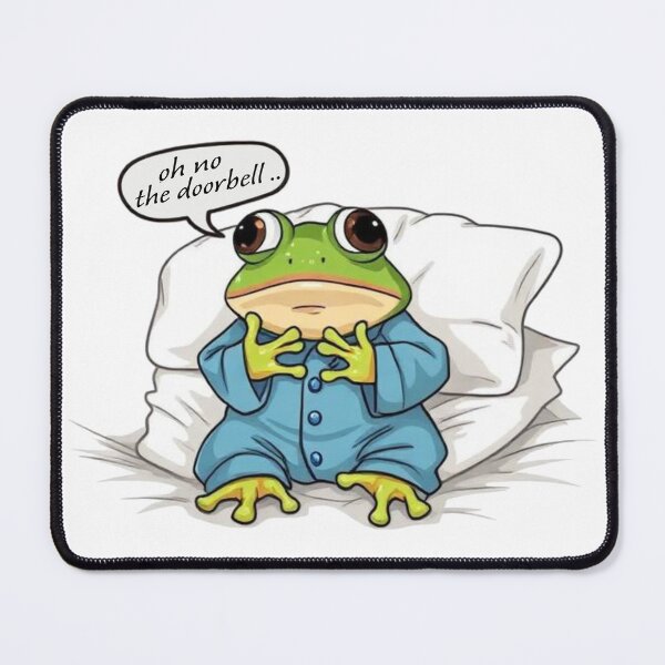 Item preview, Oh No The Doorbell Funny Frog Meme designed and sold by BeautifulVibe.