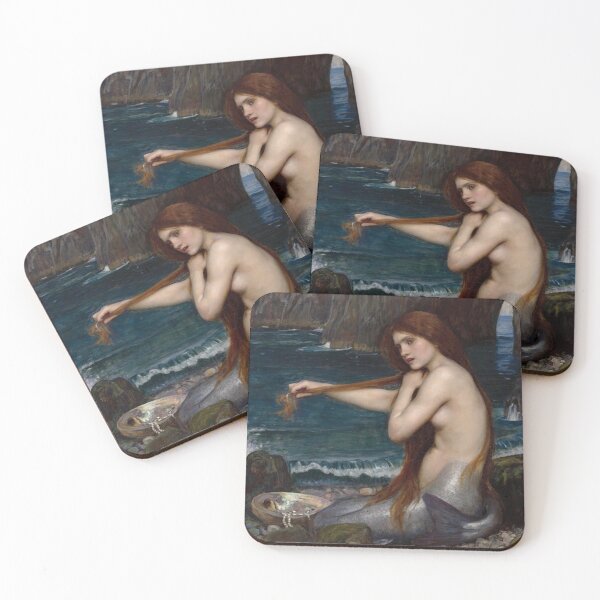 Item preview, Poster The Mermaid - John William Waterhouse Painting designed and sold by nicholaswaldrop.