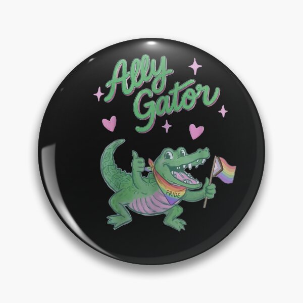 Item preview, Ally Gator Pride Month Rainbow Flag Gay LGBT Ally Alligator designed and sold by FrankIsabel.