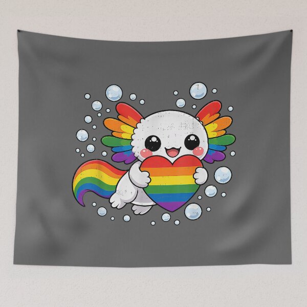 Item preview, Cute Axolotl Rainbow Heart LGBT Gay Pride LGBTQ Women Girls designed and sold by KristineLi.