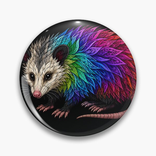 Item preview, Rainbow Opossum – Psychedelic Wildlife Art designed and sold by Karszul.
