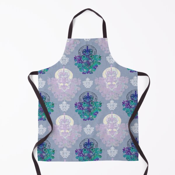 Item preview, Hand Drawn pastel purple Sugar Skull damask designed and sold by Anne Londez Studio.