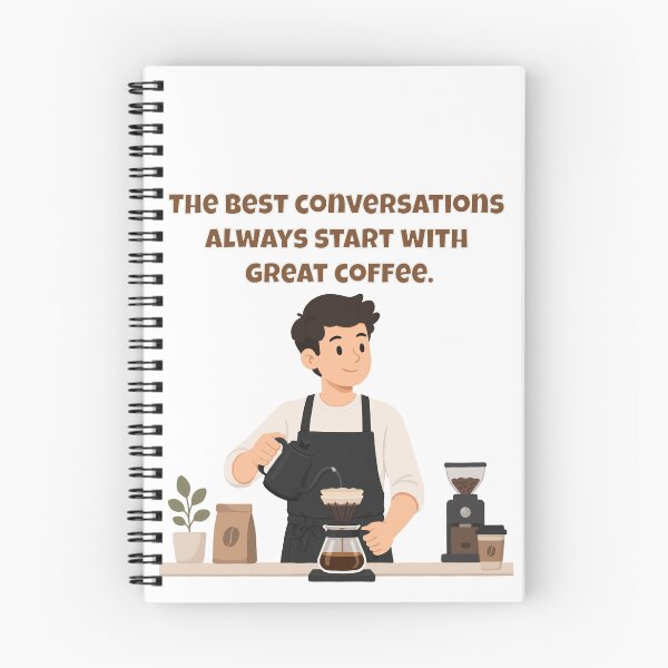 Item preview, The Best Conversations Always Start With Great Coffee — Barista Quote Art designed and sold by Latitude 1°N.