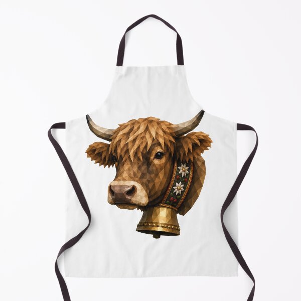 Item preview, Geometric Highland cattle, Low Poly Highland cow, Alpine style animal art designed and sold by filou designs.