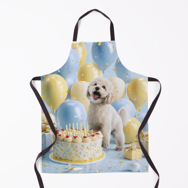 Item preview, Cute Birthday Dog with Cake and Balloons Party Design designed and sold by Zabolotna_Art.