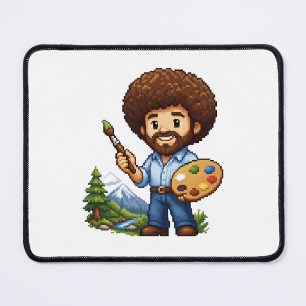 Item preview, Bob Ross Retro Pixel Painter Fan Art designed and sold by ANiyati.