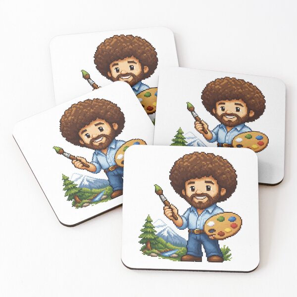 Item preview, Bob Ross Retro Pixel Painter Fan Art designed and sold by ANiyati.