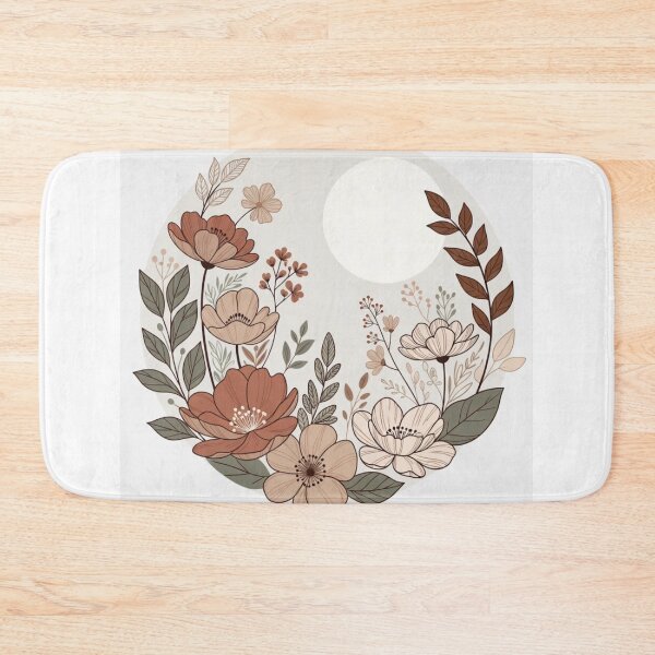 Item preview, Minimal Boho Floral Circle Illustration | Neutral Botanical Wall Art designed and sold by GalleryPeak.