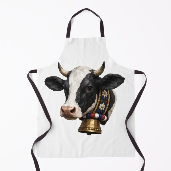Item preview, Geometric black and white cow, low poly cow head, modern animal art designed and sold by filou designs.