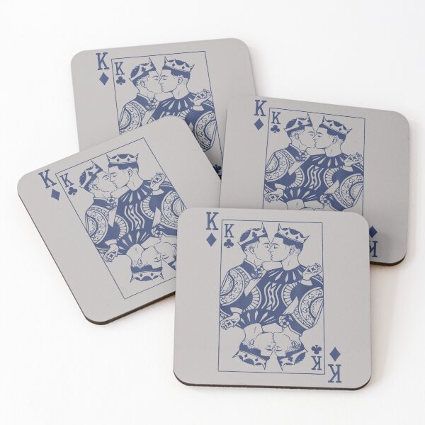 Item preview, King of Hearts Gay Couple Playing Cards LGBTQ Pride Month designed and sold by mjohnson9.