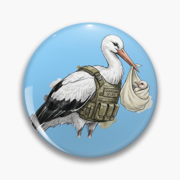 Item preview, Guardian of Life Stork in Tactical Vest Art designed and sold by SoulPT.