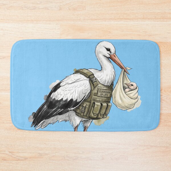 Item preview, Guardian of Life Stork in Tactical Vest Art designed and sold by SoulPT.
