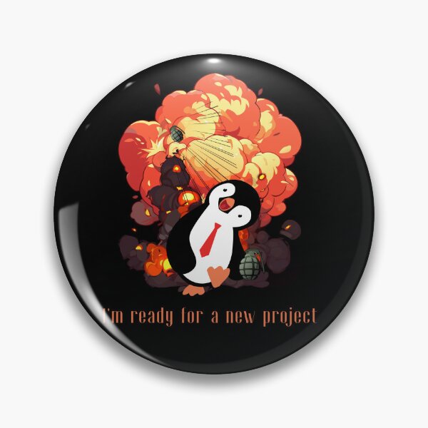 Item preview, Cute Penguin Explosion Corporate Humor I'm Ready for a New Project designed and sold by UTkiKK.