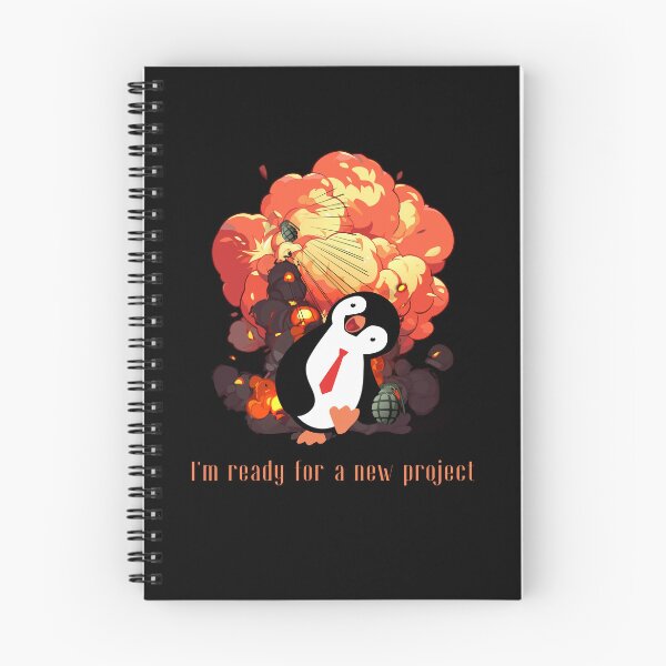 Item preview, Cute Penguin Explosion Corporate Humor I'm Ready for a New Project designed and sold by UTkiKK.