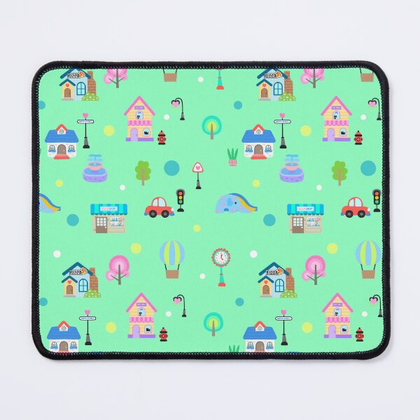 Item preview, Playful suburban neighborhood seamless for fabric textile designed and sold by nuchz.
