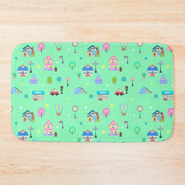 Item preview, Playful suburban neighborhood seamless for fabric textile designed and sold by nuchz.