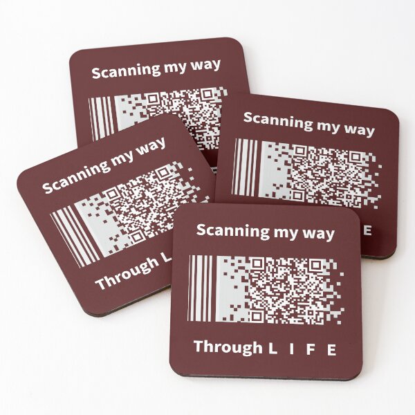 Item preview, Scanning My Way Through Life - Barcode QR Code Glitch Art - Anti Product Existential designed and sold by Heal of Souls Designs .