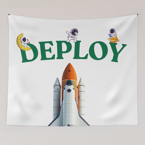 Item preview, Astronaut Space Shuttle Deploy Software Engineer Art designed and sold by GraphixByHub.