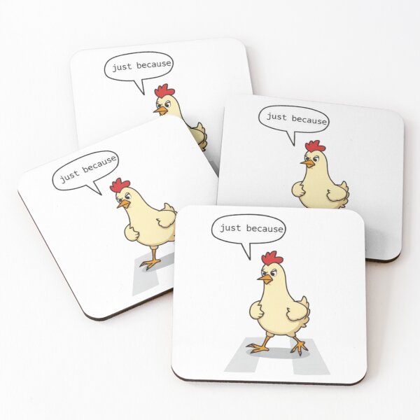 Item preview, Funny Chicken Crossing the Road Just Because designed and sold by BeautifulVibe.