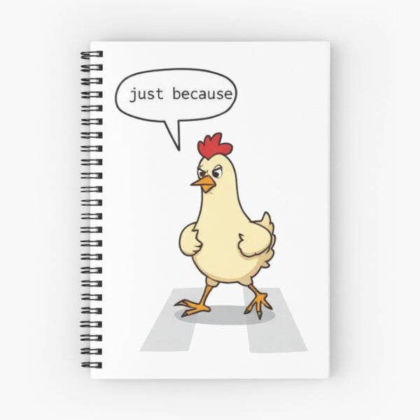 Item preview, Funny Chicken Crossing the Road Just Because designed and sold by BeautifulVibe.