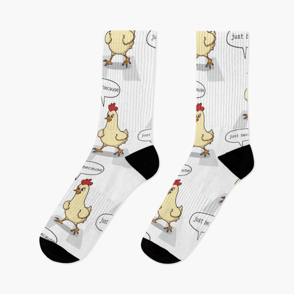 Item preview, Funny Chicken Crossing the Road Just Because designed and sold by BeautifulVibe.